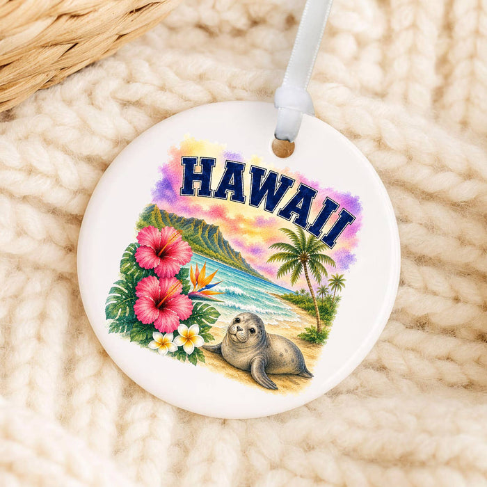 Hawaii State Bird and Animal Ornament