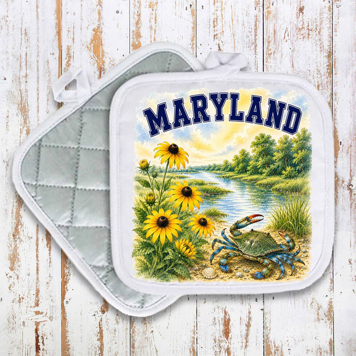Maryland State Bird and Animal Pot Holder