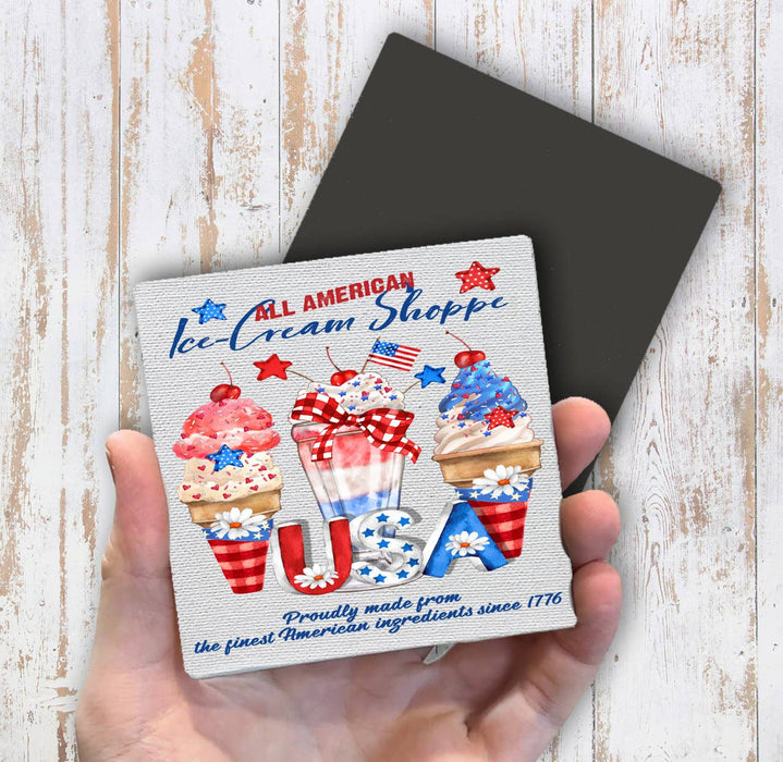 All American Ice Cream Patriotic USA Magnet Fridge