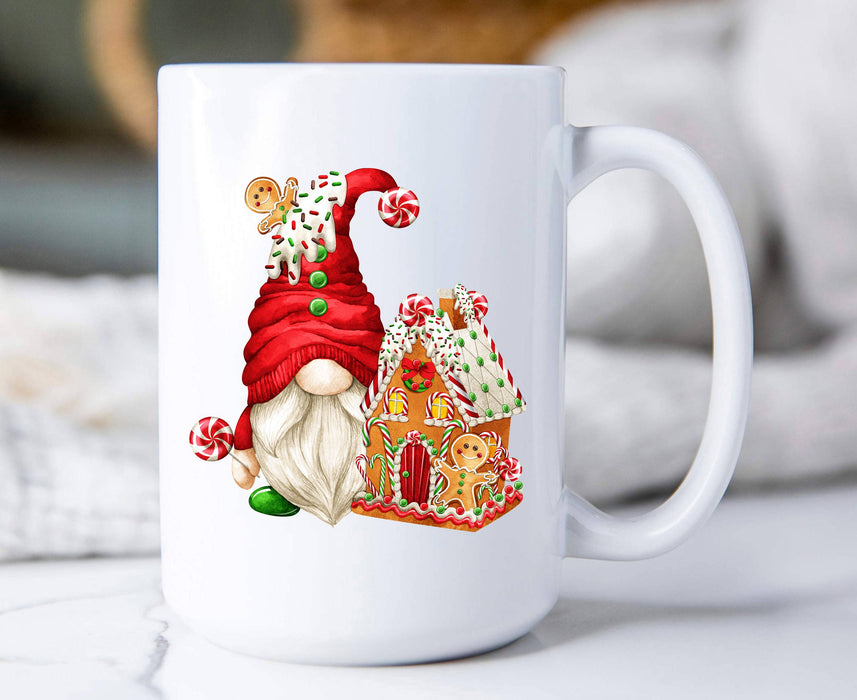 Christmas Gnome Gingerbread House Coffee Mug