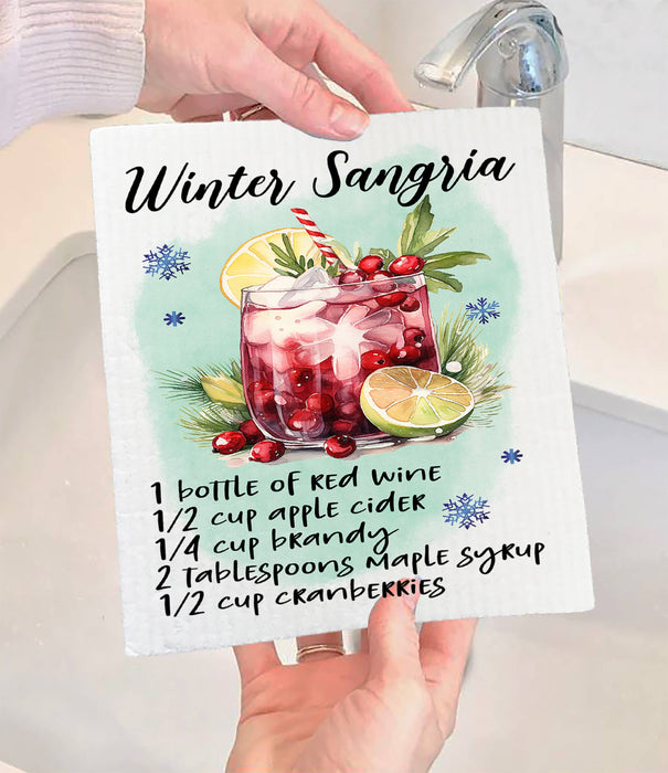 Christmas Cocktail Winter Sangria Recipe Swedish Dishcloth