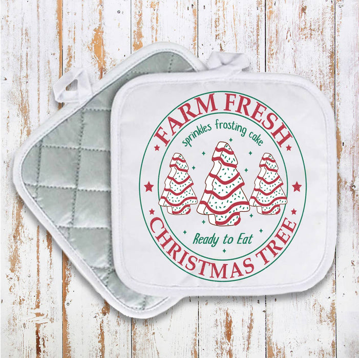 Christmas Farm Fresh Tree Cakes Pot Holder Oven Mitt