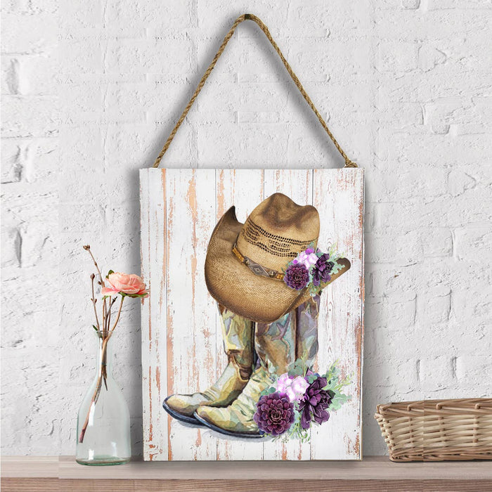 Western Cowboy Boots Hats Southwestern Wall Decor