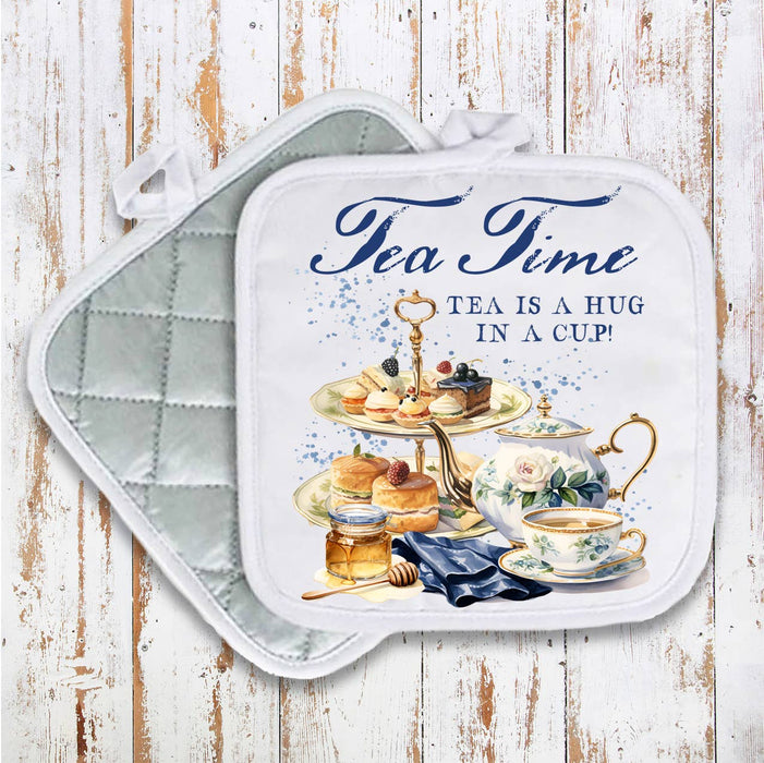 Tea is a Hug in a cup Pot Holder Oven Mitt