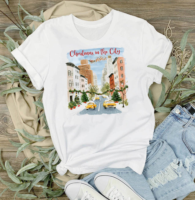 Christmas in the City Taxi T-Shirt