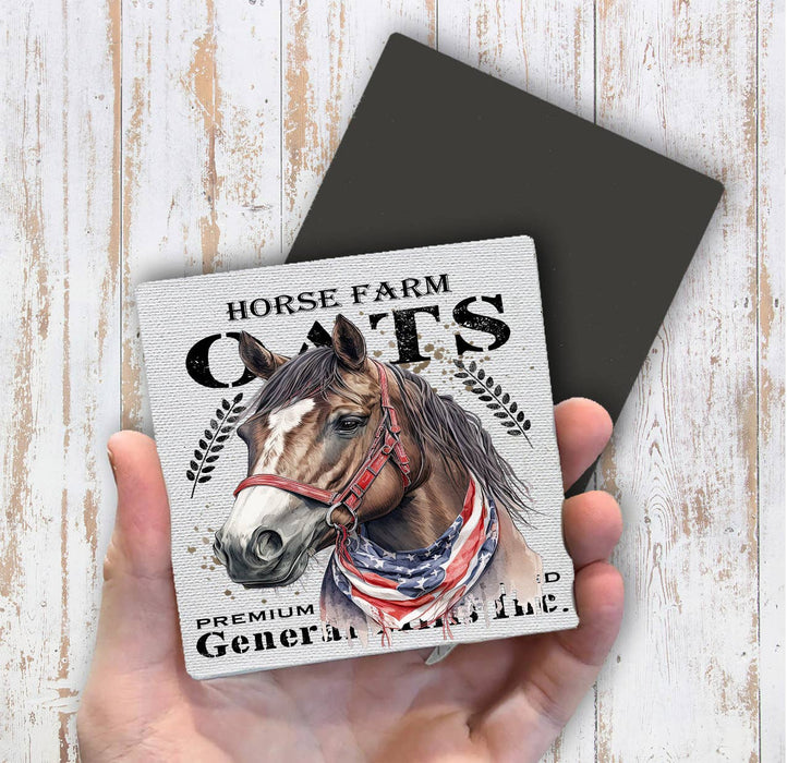 Horse Farm Oats Farmhouse Magnet Fridge