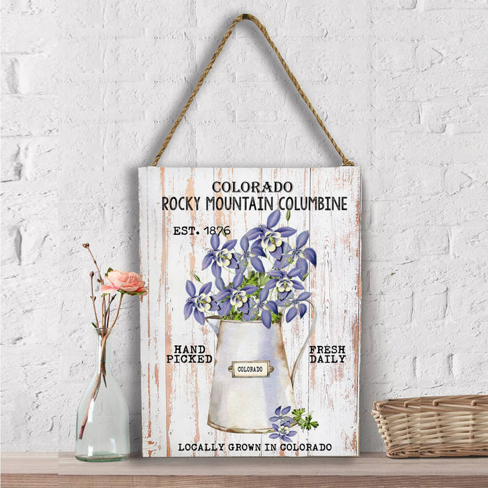 Colorado State Flower Columbine Wall Decor