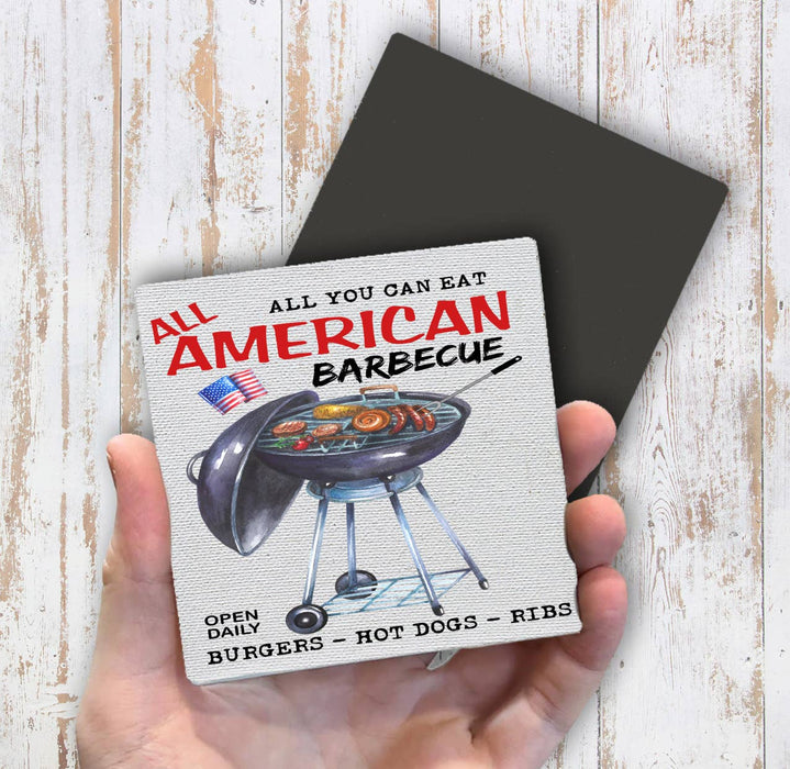 All American Barbecue Patriotic Magnet Fridge