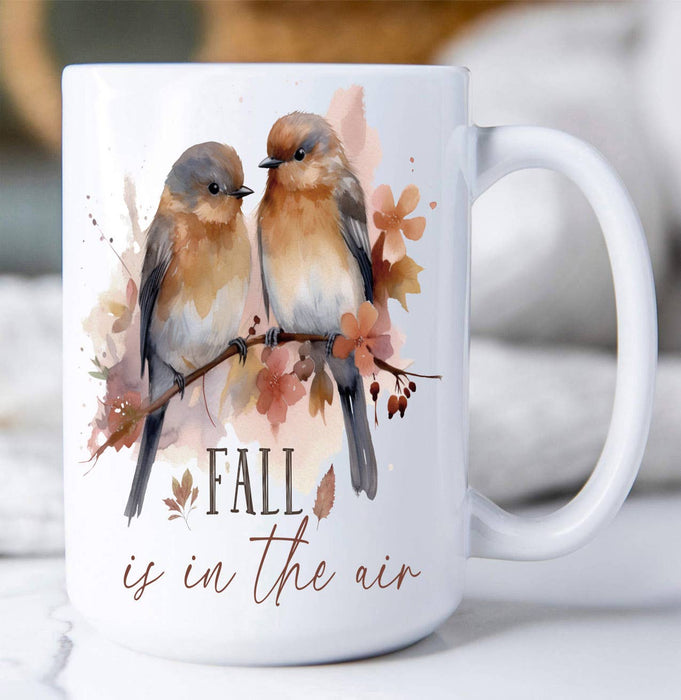 Autumn Fall is in the Air Birds Coffee Mug