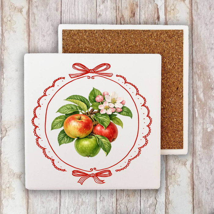Vintage Apples Stone Coaster