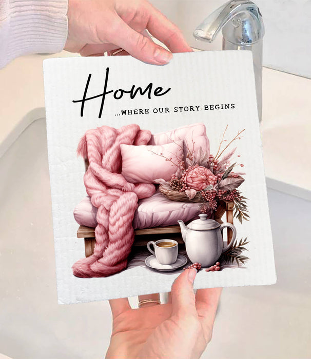 Home where our story begins SWEDISH DISH CLOTH