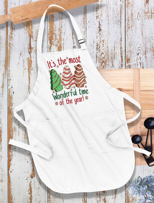 Christmas Tree cakes Wonderful Time Apron