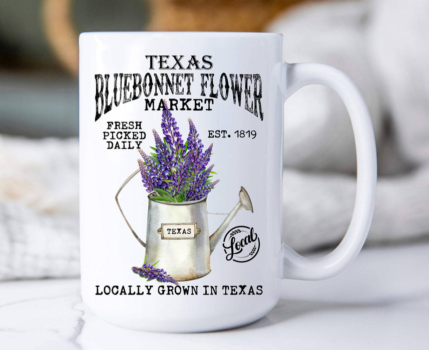 Texas State Flower Bluebonnet Souvenir Coffee Mug