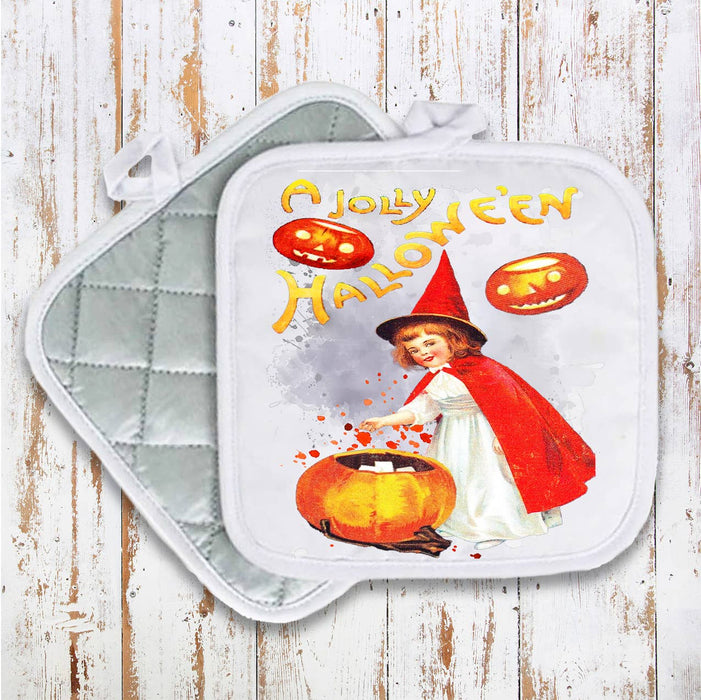 A Jolly Halloween VintagePot Holder Oven Mitt