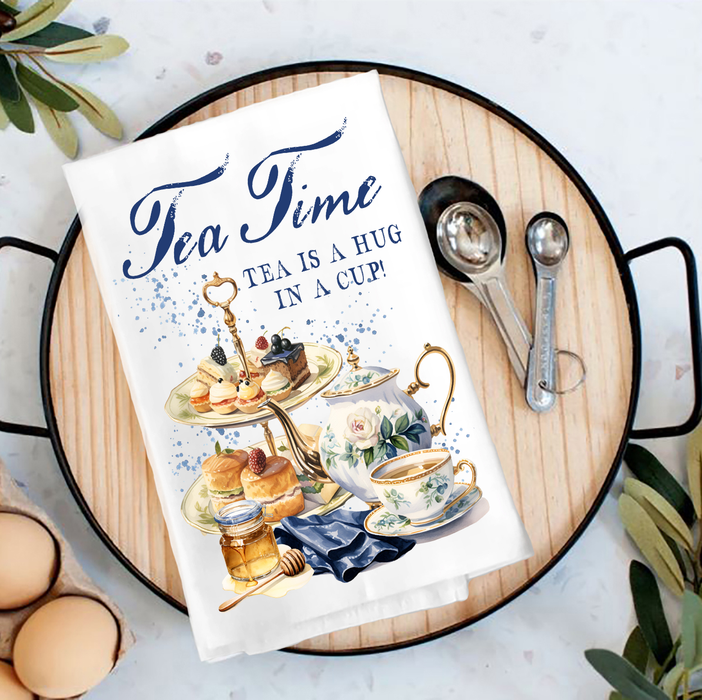 Tea is a Hug in a cup Tea Towel