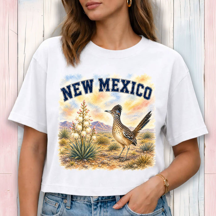 New Mexico State Bird and Animal Cropped T-Shirt