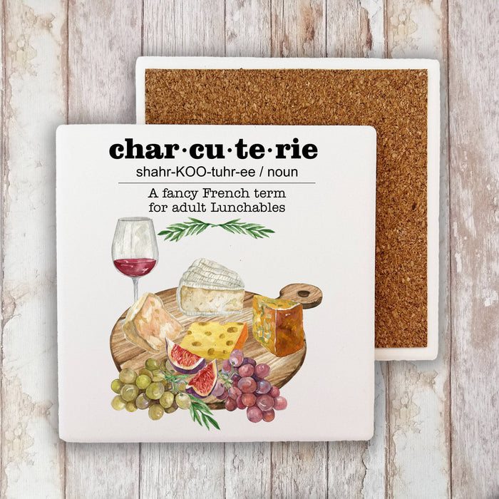 Charcutearie Board Cheese Wine Cotton Stone Coaster