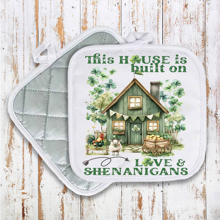St. Patrick's Day Farm House Shenanigans Pot Holder