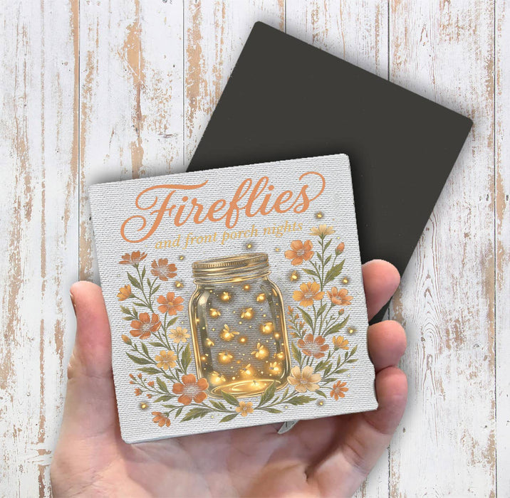 Fireflies Porch Summer Night Magnet Fridge