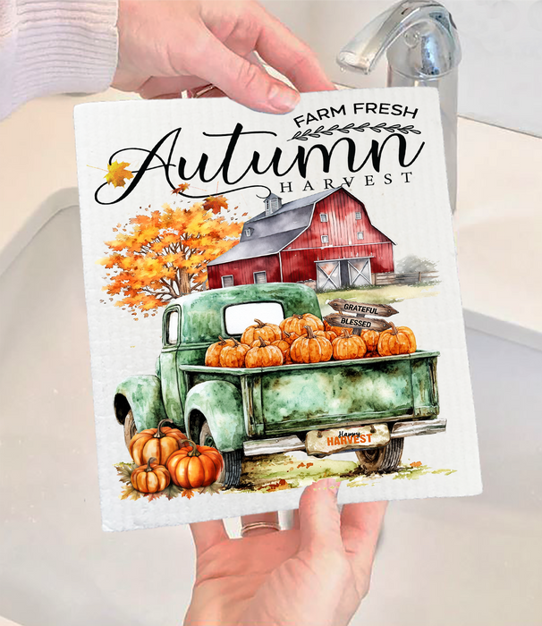 Fall farm Fresh Autumn Swedish Dishcloth