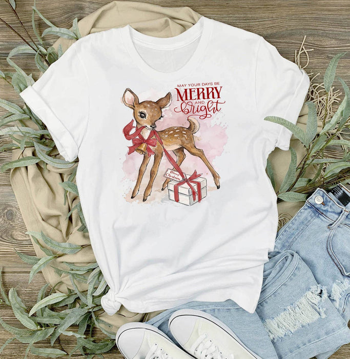 Vintage Christmas Reindeer T-Shirt