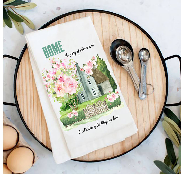 Modern Farmhouse Home Our Story Tea Towel