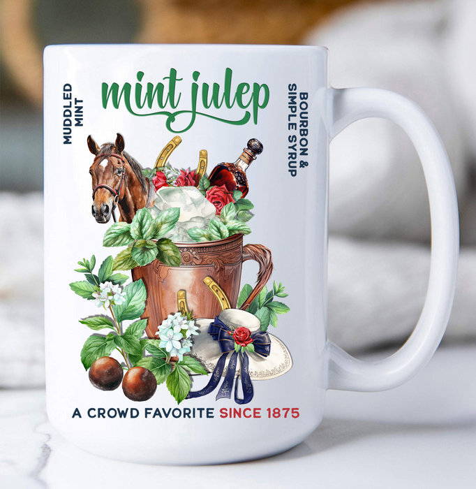 Derby Days Mint Julep Horses Coffee Mug