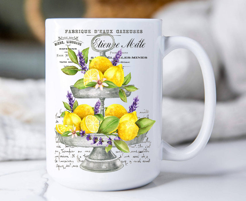 Lemons and Lavender 2 Tier Tray  Coffee Mugs