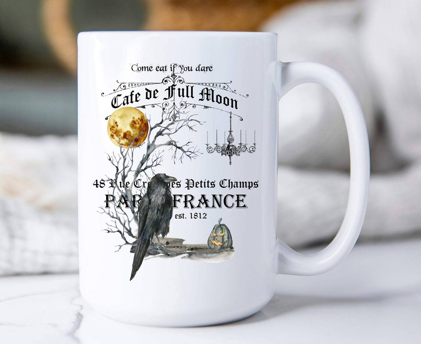 Cafe De Full Moon Paris Halloween Coffee Mugs