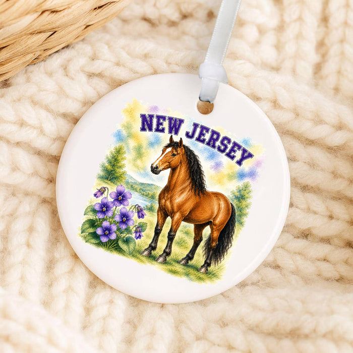 New Jersey State Bird and Animal Ornament