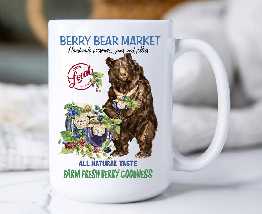 Berry bear Market Jams and Jellies  Coffee Mugs