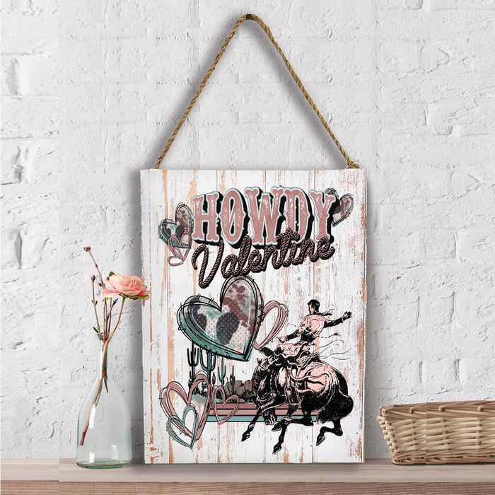 Howdy Valentine Western Cowboy Wall Decor