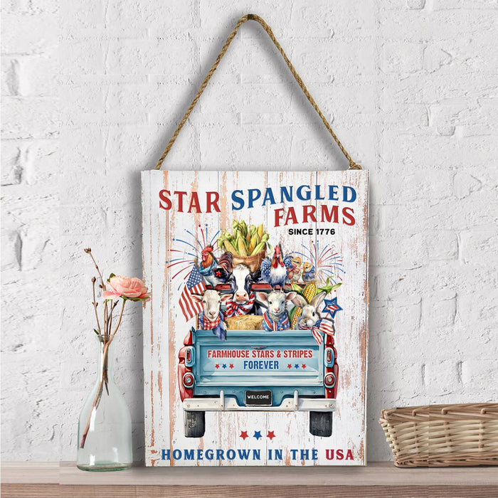 Country 4th of July Patriotic Farm Animals Wall Decor