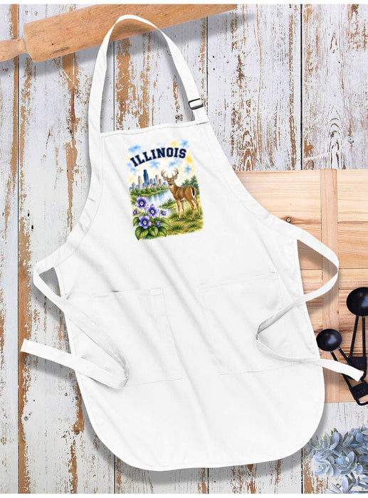 Illinois State Bird and Animal Apron