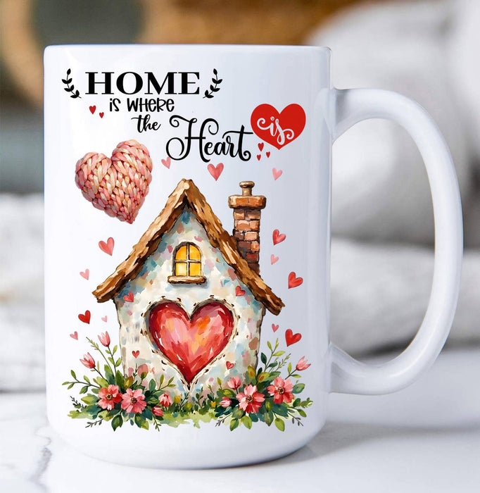Home is Where the Heart Is Valentine Coffee Mug