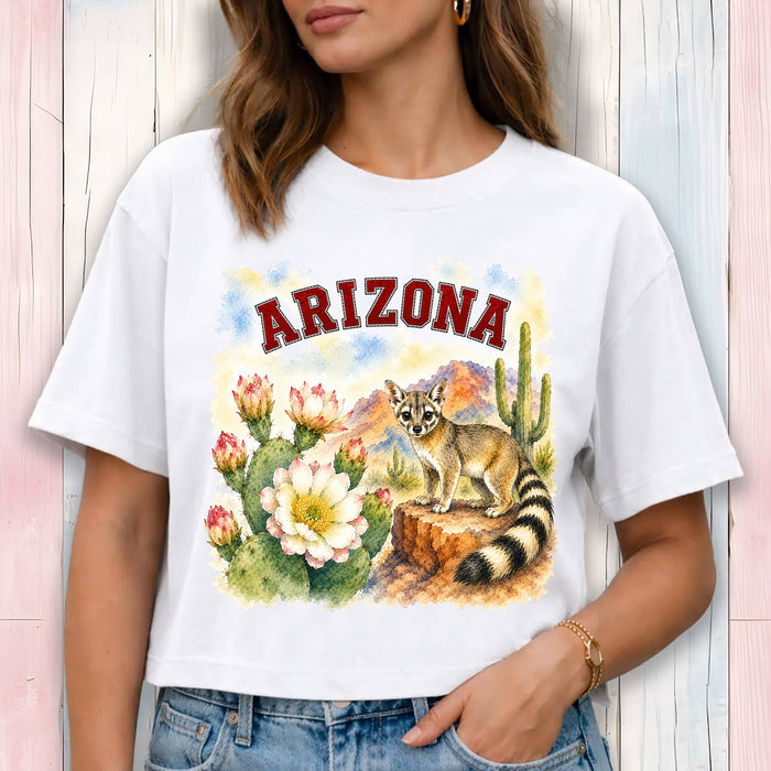 Arizona State Bird and Animal Cropped T-Shirt
