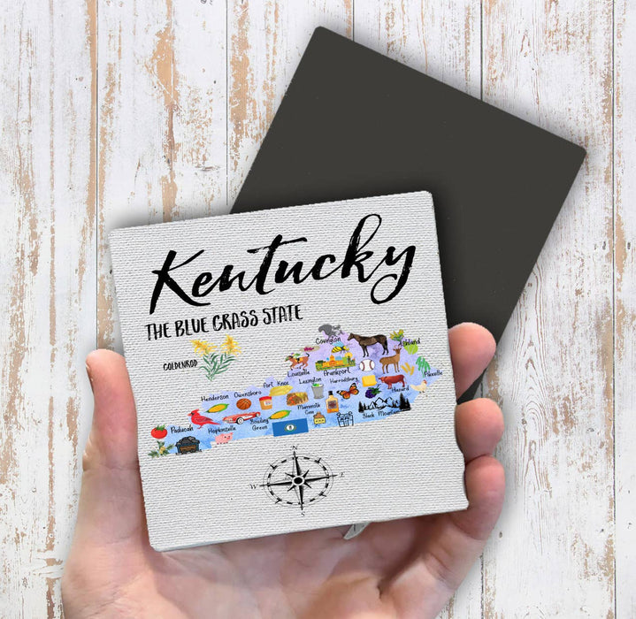 Kentucky State Map Souvenir Magnet Fridge