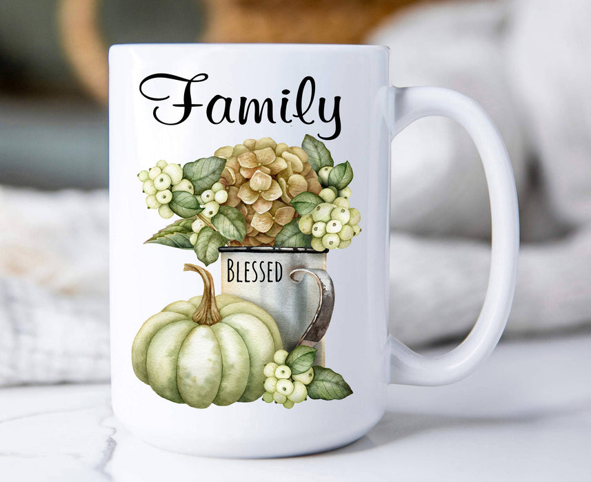 Fall Autumn Family Pumpkin Coffee Mugs