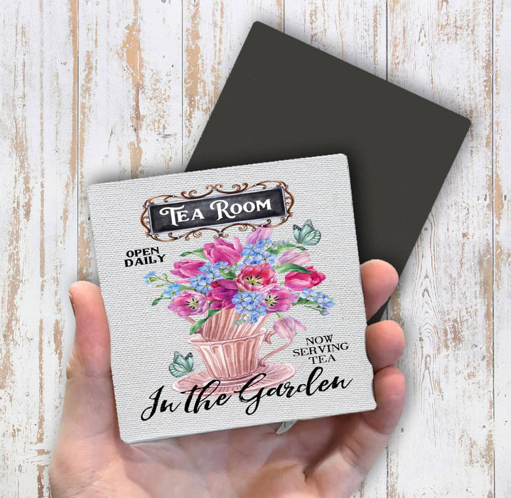 Tea Room in the Garden Tulips Magnet Fridge