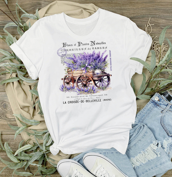 Vintage French Lavender Wagon T-Shirt