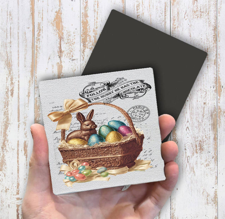 Easter Chocolate Follow the Bunny Magnet Fridge