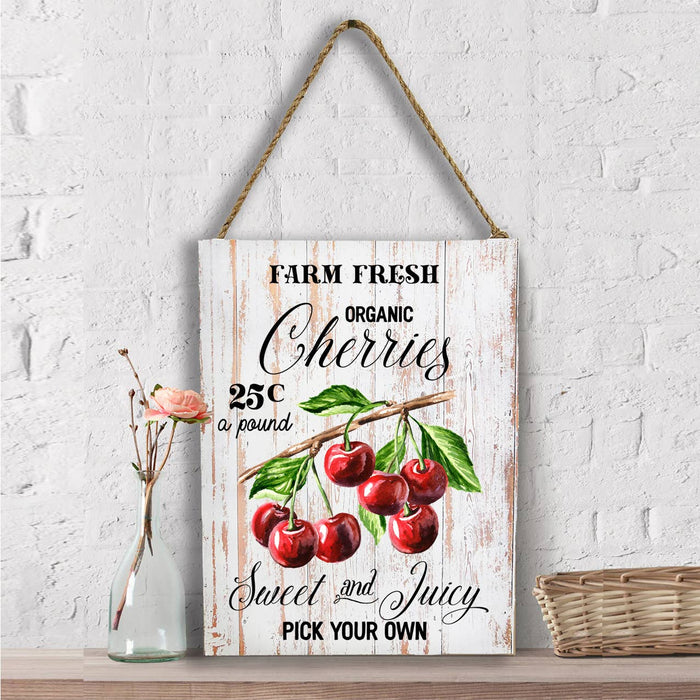 Farm Fresh Organic Cherries  Wall Decor
