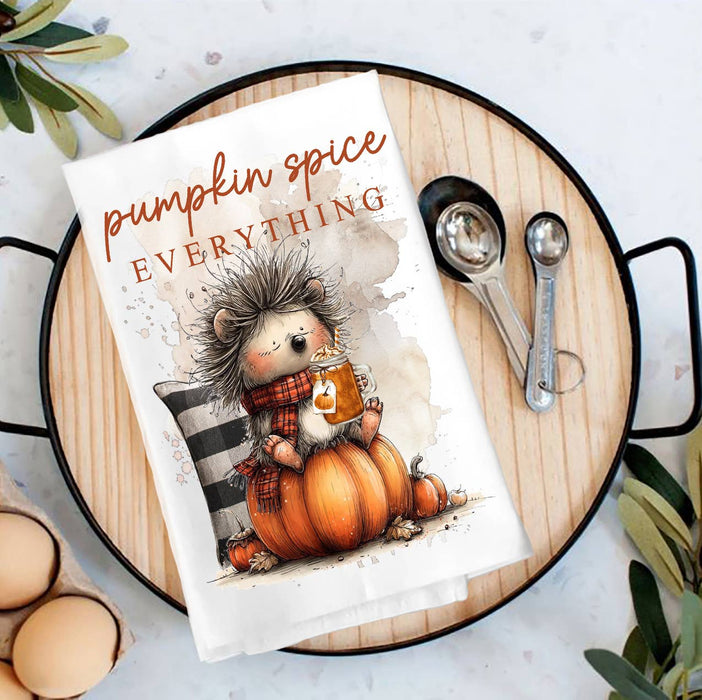 Pumpkin Spice Evrything  Tea Towel