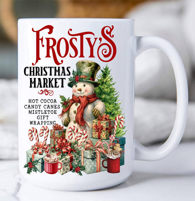 Frosty's Christmas Market Snowman  Coffee Mug