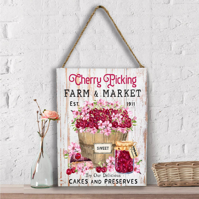 Farmer Market Sweet Cherries  Wall Decor