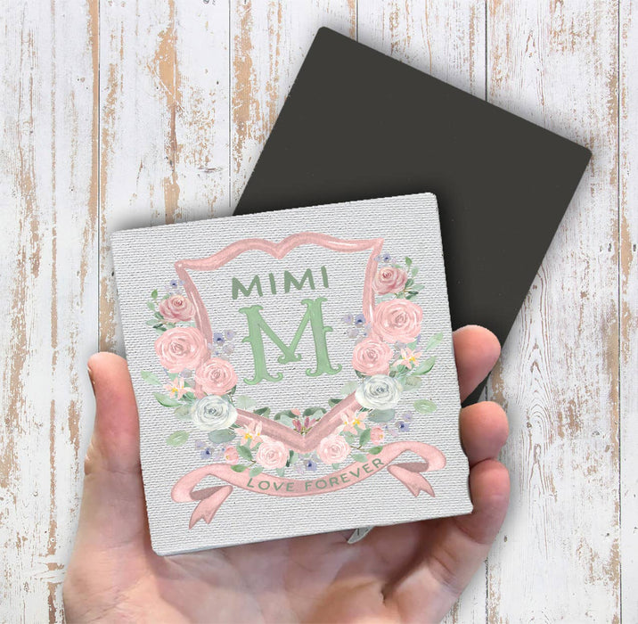 Mother's Day Mimi Floral Crest Magnet Fridge