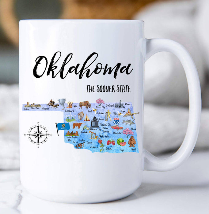 Oklahoma State MapCoffee Mug