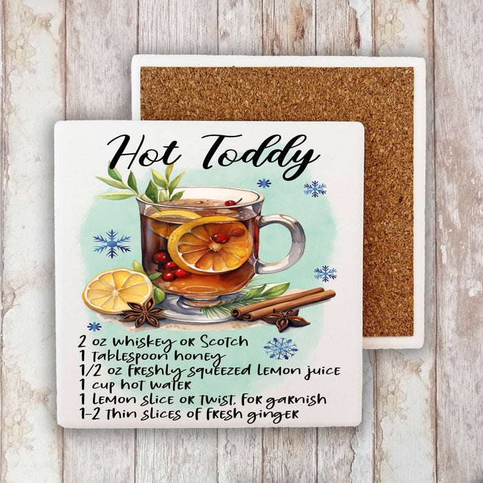 Christmas Cocktail Hot Toddy Recipe Stone Coaster