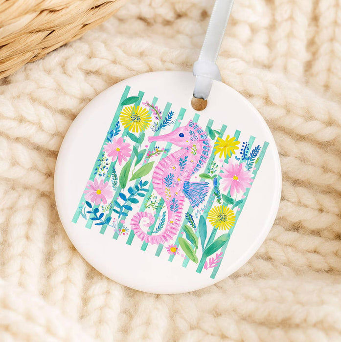 Coastal Sea Horse Ocean Ornament