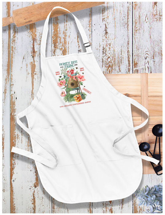 Spring Hony bee Farm Apron